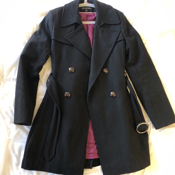 Via Spiga Black Peacoat - Size 6 - Picture 1 of 4